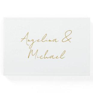 Calligraphy Professional Elegant Gold Color Guest Book