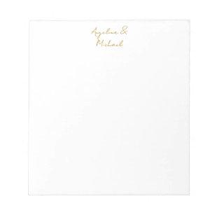 Calligraphy Professional Elegant Gold Color Notepad