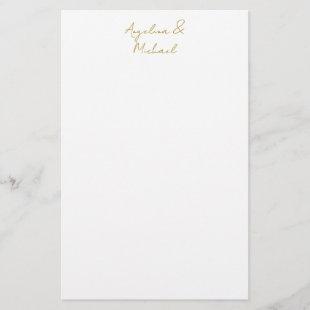 Calligraphy Professional Elegant Gold Color Stationery