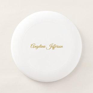Calligraphy Professional Elegant Gold Color Wham-O Frisbee