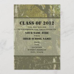 Camo Class Of 2012 Graduation Invitation