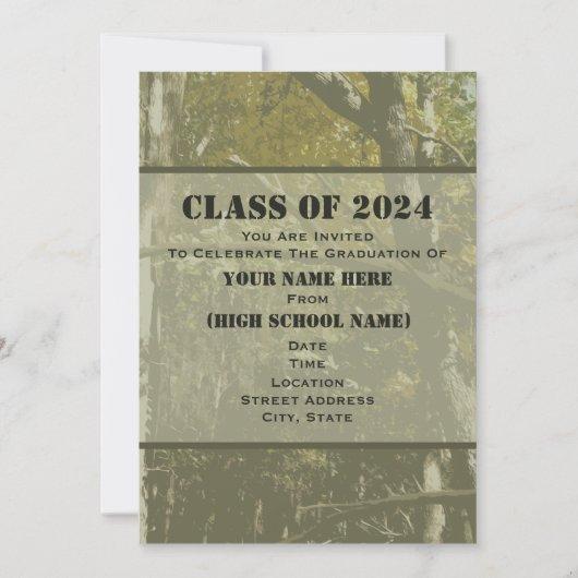 Camo Class Of 2024 Graduation Invitation