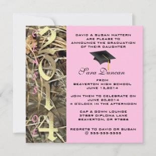 Camo Classic Elegant 2014 Graduation Invitation