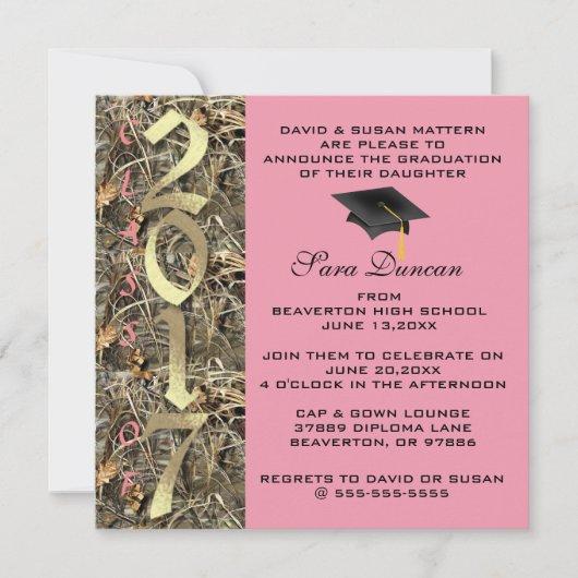Camo Classic Elegant 2017 Graduation Invitation