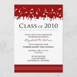 Cap & Gown 2011 Graduation Announcement (red)