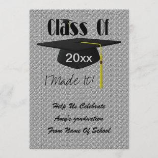 Cap Tassel Graduation Cute Invitation