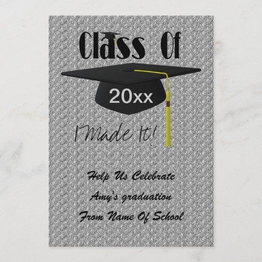Cap Tassel Graduation Cute Invitation