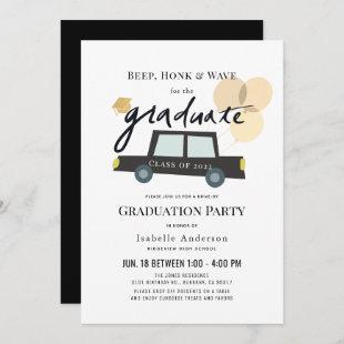 Car Balloons Drive-by Graduation Invitation