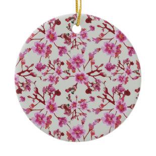 Carambola Hue Pink Ceramic Ornament