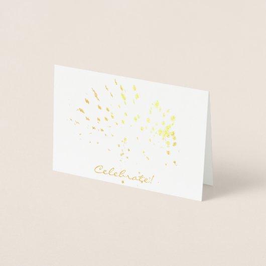 Celebrate!  Gold Foil Mini Card