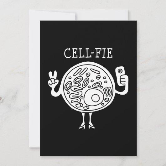 cell fie  science pun teacher biology student gift holiday card