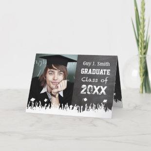 Chalkboard Graduation Invitation Your Photo