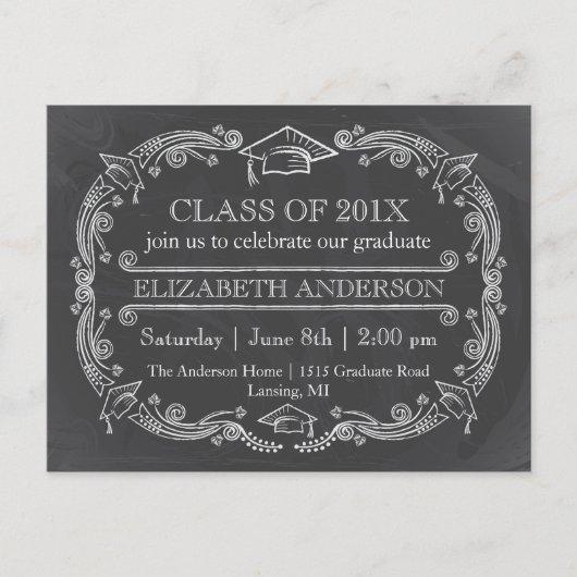 Chalkboard Graduation Party Postcard