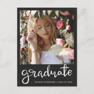Chalkboard Graduation Party Save The Date Photo  Postcard