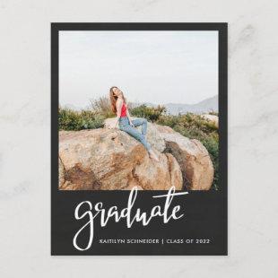 Chalkboard Graduation Party Save The Date Photo Postcard