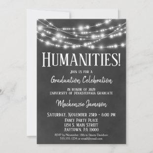 Chalkboard Humanities Graduation Party Invitation