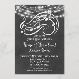 Chalkboard Music Senior Prom Invitation