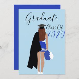 Cheerleader | Brunette Blue | Graduation Invite
