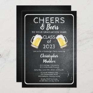 Cheers and Beers to Your Graduation Year Party Invitation