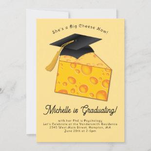 Cheese Graduation Party Cheesy Funny Silly Invitation