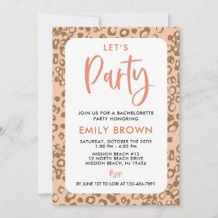 Cheetah Print Birthday or Special Occasion Invitation