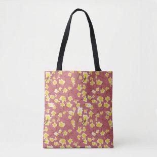 Cherry Blossom Red Tote Bag