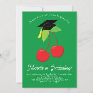 Cherry Graduation Party Invitation