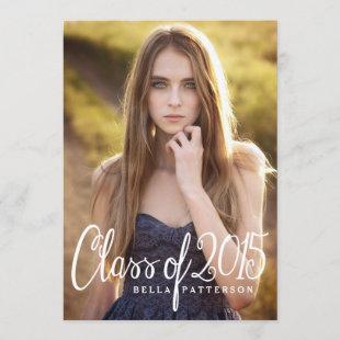 Chic Class of 2015 Photo Graduation Party Invitation