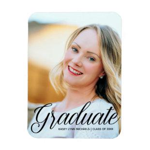 Chic Graduate Photo Trendy 2024 Graduation Magnet