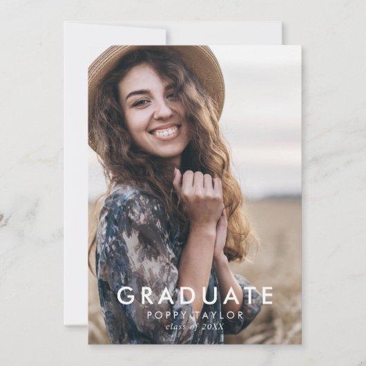 Chic Red Message Photo Collage Graduation Announcement