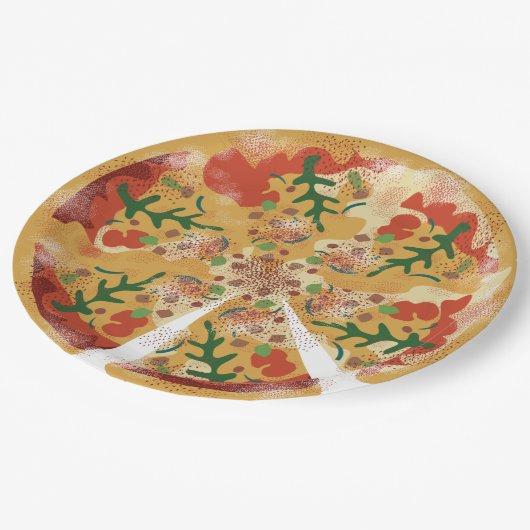 Christmas Pizza Paper Plate