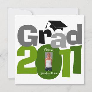 Class Of 2011 Graduation Invitation CAP181 Green