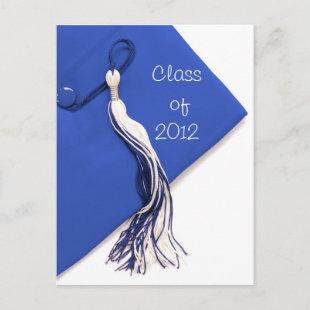 Class of 2012 Blue Cap Graduation Postcard
