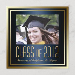 Class of 2012, Navy and Gold Graduation Invite