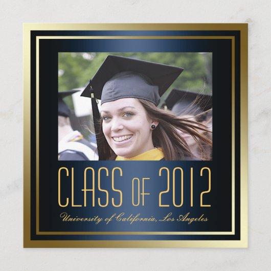 Class of 2012, Navy and Gold Graduation Invite