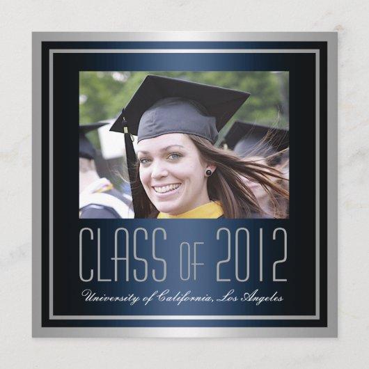Class of 2012, Navy and Silver Graduation Invite