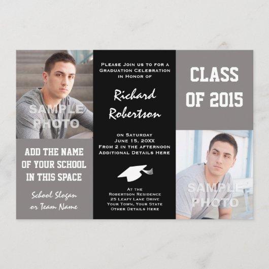 Class of 2015 Young Man's Graduation Party Invites