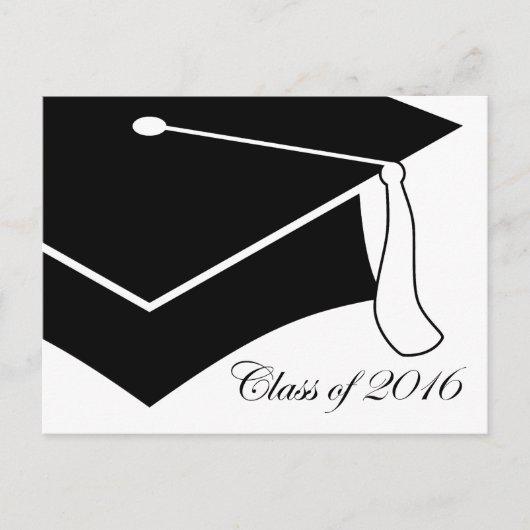 class of 2016 graduation cap invitation postcard
