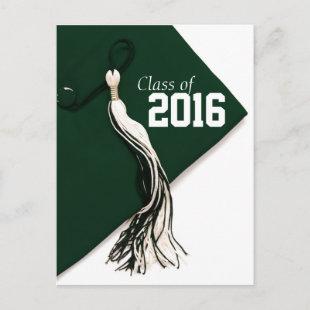 Class of 2016 Green Cap Graduation Postcard