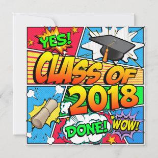 Class of 2018 Comic Book Invitation