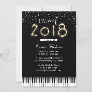 Class of 2018 Sparkler Music Graduation Party Invitation