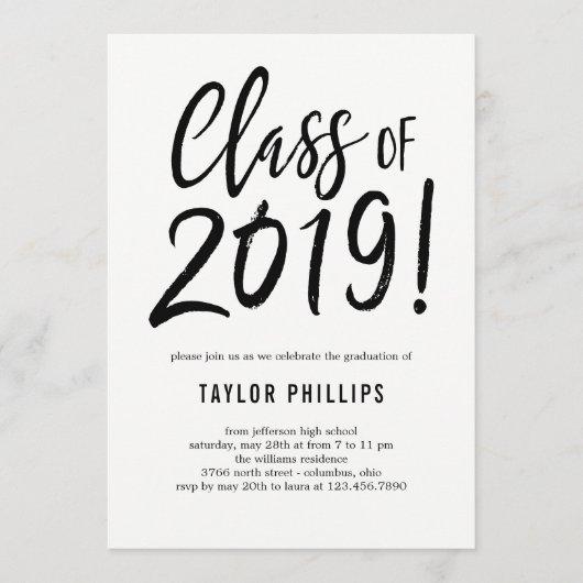 Class of 2019 EDITABLE COLOR Graduation Party Invitation
