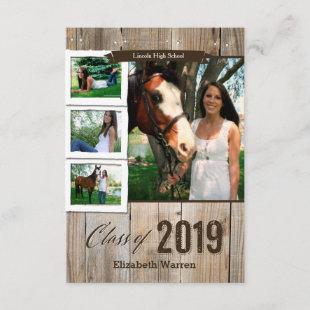 Class of 2019 Graduation Rustic Photo Invitation