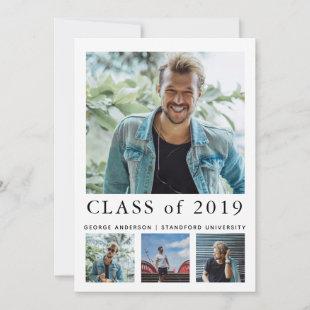 Class of 2019 minimalist graduation photo holiday card