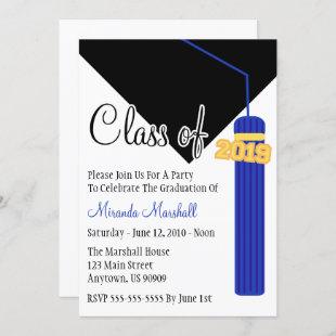 Class Of 2019 Tassel Graduation Invite (Blue)