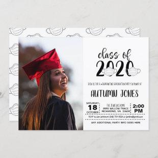 Class of 2020 Facemask with Photo Invitation