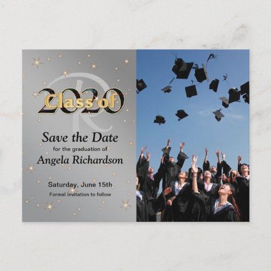 Class of 2020 Graduation Monogram Save the Date Invitation Postcard