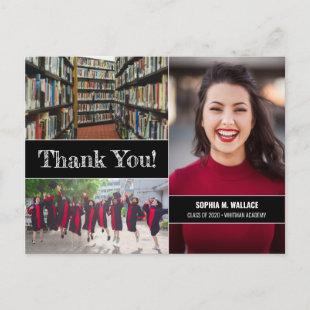 Class of 2020 Photo collage Graduation Thank You Announcement Postcard