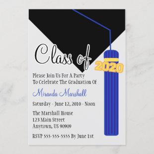 Class Of 2020 Tassel Graduation Invite (Blue)