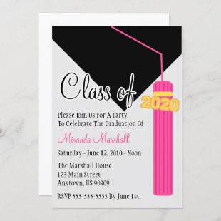 Class Of 2020 Tassel Graduation Invite (Pink)